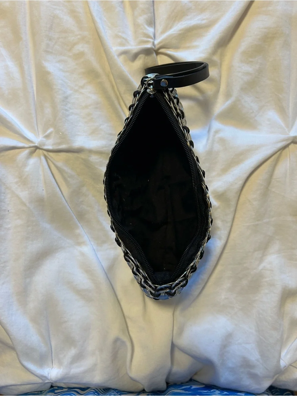Classic Silver “POPTOP”Women's Wristlet Clutch